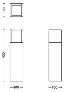Philips - LED Venkovní lampa ARBOUR LED/3,8W/230V 40 cm IP44