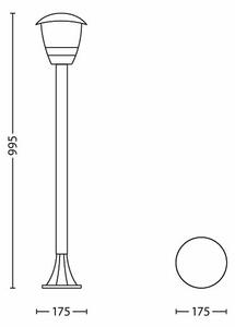 Philips 15383/30/16 - Venkovní lampa MYGARDEN CREEK 1xE27/60W/230V černá IP44