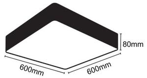 LED Stropní svítidlo LED/65W/230V 4000K 60x60 cm