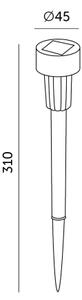 SADA 10x LED Solární lampa LED/0,06W/1,2V 6000K IP44 40 mAh