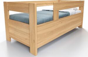 Vlastní výroba Buková postel Ela se dvěma opěrkami a úložným prostorem
