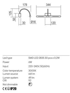 Redo 01-3465 - LED Obrazové svítidlo KENDO LED/6W/230V 34,4 cm CRI 92 černá