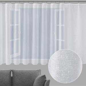 Záclona - bílý režný vzor s nopky a olůvkem ZAC-033 výška 160 cm Pouze metráž