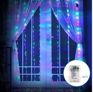 Aigostar - LED Venkovní vánoční řetěz 200xLED/8 funkcí 3xAA 5x2m IP44 multicolor