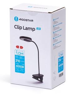 Aigostar -LED Stmívatelná nabíjecí stolní lampa s klipem LED/3W/5V 1800mAh černá