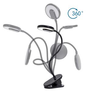 Aigostar -LED Stmívatelná nabíjecí stolní lampa s klipem LED/3W/5V 1800mAh černá