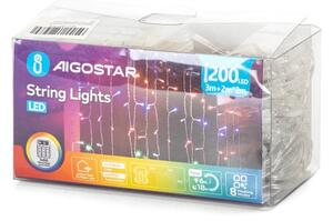 Aigostar - LED Venkovní vánoční řetěz 200xLED/8 funkcí 3xAA 5x2m IP44 multicolor
