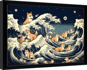Obraz na zeď - Wave Collection - Shiba Waves