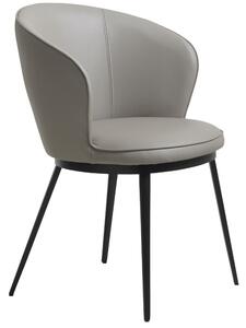 Unique Furniture Šedá jídelní židle Gain s područkami