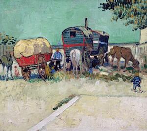 Vincent van Gogh - Obrazová reprodukce The Caravans, Gypsy Encampment near Arles, 1888, (40 x 30 cm)