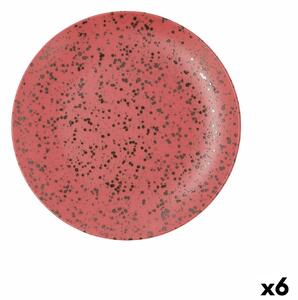 Plochá Mísa Ariane Oxide Červený Keramický Ø 27 cm (6 kusů)