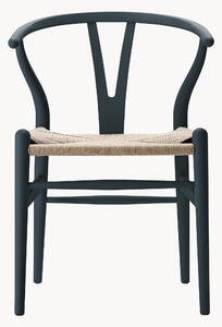 Dřevěná židle s ručně tkaným sedákem CH24 Wishbone Chair