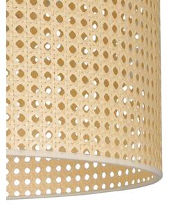 Duolla - Lustr na lanku ROLLER RATTAN 1xE27/15W/230V pr. 45 cm béžová