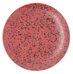 Plochá Mísa Ariane Oxide Červený Keramický Ø 24 cm (6 kusů)