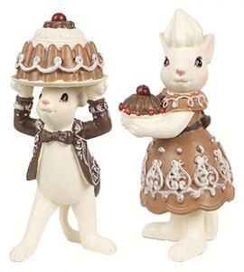 Vánoční figurky myšky z cukrárny – 5x5x11 / 5x5x10 cm