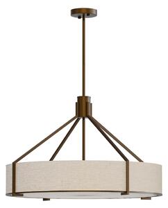 Open Design OR85679- Lustr na tyči DORETTO 6xE27/15W/230V pr. 70 cm hnědá/béžová