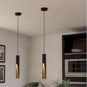 Eglo 900872 - LED Lustr na lanku BARBOTTO 1xGU10/4,5W/230V černá/zlatá