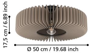 Eglo 900832 - Stropní svítidlo PALOMBAIA 1xE27/40W/230V šedá