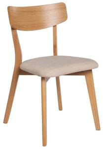 Dřevěná jídelní židle Somcasa Keira s béžovým sedákem
