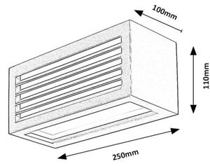 Rabalux 77100 - LED Venkovní nástěnné svítidlo LUBLIN LED/10W/230V IP54 černá