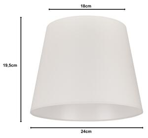 Duolla - Stínidlo k stolní lampě CLASSIC M E27 pr. 24 cm krémová