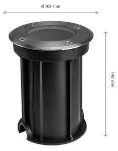 Venkovní nájezdové svítidlo LUKKA CONNECT 1xGU10/4W/230V IP67 mat chrom kulatý