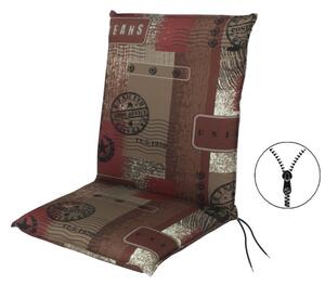 Doppler LIVING 2930 hnědá, střední polstr na křesla a židle se zipem, 48x110x6 cm