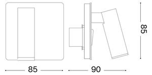 Ideal Lux - LED Nástěnné bodové svítidlo LITE LED/3W/230V CRI 90 černá