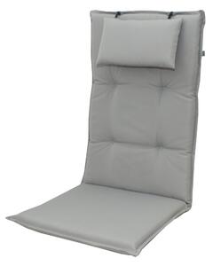 Doppler BRILLANT 9827 šedá, vysoký polstr na křesla a židle s podhlavníkem, 48x118x7 cm