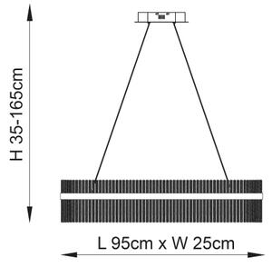 Endon 107109 - LED Lustr na lanku LED/47W/230V 3000K lesklý chrom
