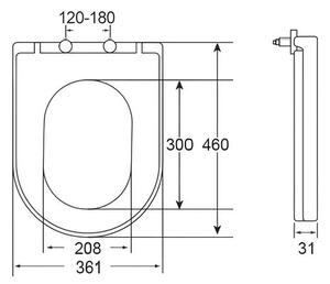 Kielle WC sedátko, Softclose, EasyLock, Slim, bílá 30401020