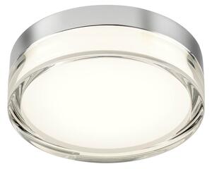 Redo Stropní LED svítidlo FRISBI, 8W, Ø 150 mm, IP44 Barva: Chrom, Teplota světla: 3000K - teplá bílá