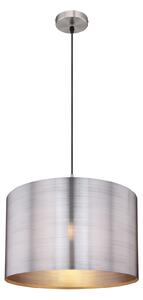 GLOBO Závěsné moderní osvětlení SINNI, 1xE27, 60W, stříbrné, 45cm, kulaté 15365H1