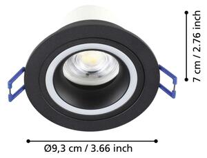 Eglo 900764 - LED RGBW Stmívatelné podhledové svítidlo CAROSSO-Z 4,7W/230V černá