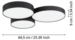 Eglo 900853-LEDRGBW Stmívatelné stropní svítidlo BARBANO-Z 3xLED/7,5W/230V černá