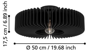 Eglo 900831 - Stropní svítidlo PALOMBAIA 1xE27/40W/230V černá