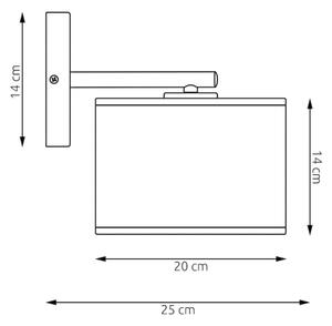 Nástěnná lampa KARBON 1xE27/15W/230V černá/hnědá