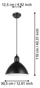 Eglo 43878 - Lustr na lanku PRIDDY 1xE27/40W/230V