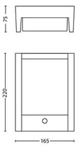 Philips - LED Venkovní nástěnné svítidlo se senzorem ARBOUR LED/3,8W/230V IP44
