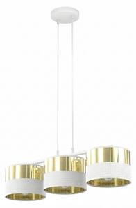 Lustr na lanku LUX 3xE27/15W/230V bílá/zlatá