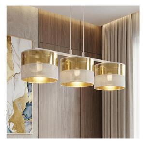 Lustr na lanku LUX 3xE27/15W/230V bílá/zlatá