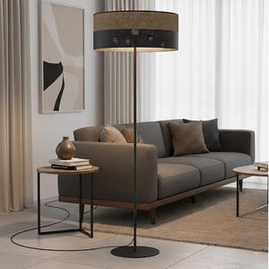Stojací lampa KARBON 1xE27/15W/230V černá/hnědá