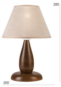 Stolní lampa PERA 1xE27/60W/230V tmavě hnědá/buk
