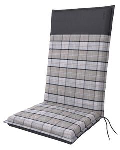 Doppler CASA 4401 antracit/béžová/modrá, vysoký polstr na křesla a židle, 48x119x6 cm