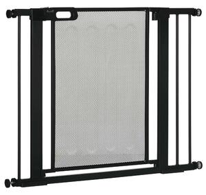 PAWHUT Zábrana pro psy do dveří s brankou 75-103 x 76 cm černá