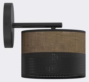 Nástěnná lampa KARBON 1xE27/15W/230V černá/hnědá