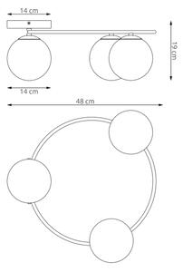 Stropní svítidlo SOPRA 3xE14/10W/230V béžová/bílá
