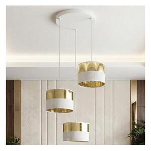 Lustr na lanku LUX 3xE27/15W/230V bílá/zlatá