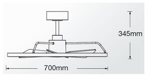 Lucci air 21611749- LED Stmívatelný ventilátor LED/36W/230V 3000/4000/5000K + DO