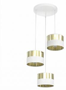 Lustr na lanku LUX 3xE27/15W/230V bílá/zlatá